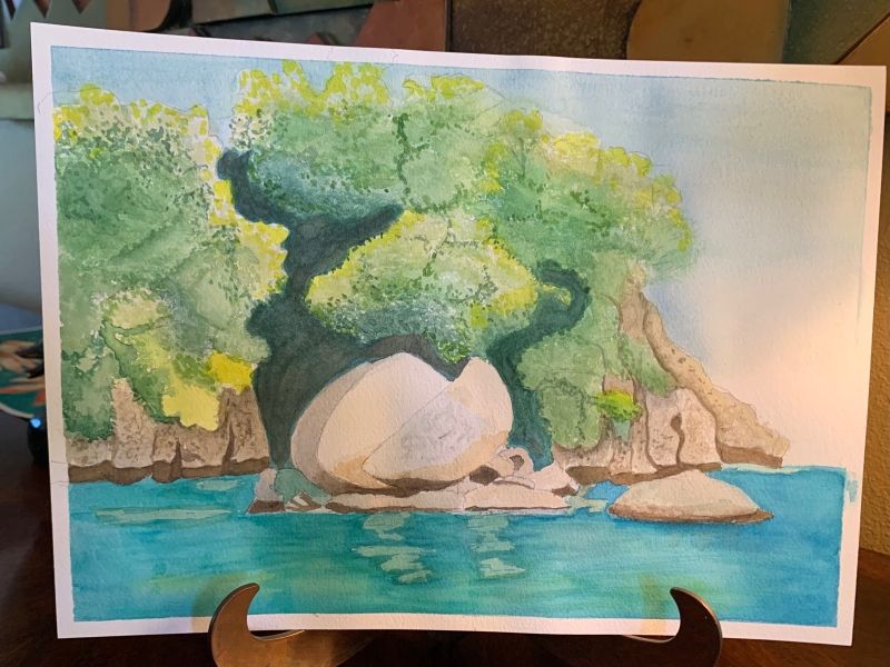 Split Apple Rock by artist K June Baker